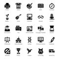 Modern Education glyph Icons Pack