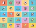 Olympic Sports Accessories Flat Icons Pack