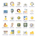 Pack Of Cryptocurrency Flat Icons Royalty Free Stock Photo