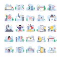 People Creative Illustrations In Flat Design Royalty Free Stock Photo