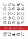 Emoji icons set. Emotions and characters. Elements for your design works.