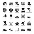 Pack Of Logistics glyph Icons