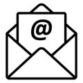 Email Glyph Style vector icon which can easily modify or edit