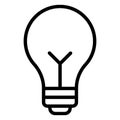 Bulb Glyph Style vector icon which can easily modify or edit