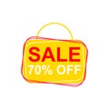Vector illustration of a sales discount hanger