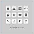 Restaurant Icons and Hotels icons