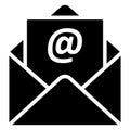 Email Glyph Style vector icon which can easily modify or edit