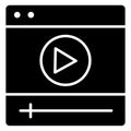 media player Glyph Style vector icon which can easily modify or edit
