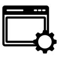 Cogs  Glyph Style vector icon which can easily modify or edit Royalty Free Stock Photo
