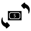 Dollar  Glyph Style vector icon which can easily modify or edit Royalty Free Stock Photo
