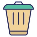 Dustbin Glyph Style vector icon which can easily modify or edit