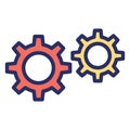 Cogs  Glyph Style vector icon which can easily modify or edit Royalty Free Stock Photo