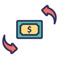 Dollar  Glyph Style vector icon which can easily modify or edit Royalty Free Stock Photo