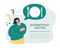 Woman thinks over Intermittent Fasting.