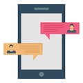 Mobile chat vector icon which can easily modify or edit Royalty Free Stock Photo