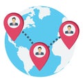 Globally relation vector icon which can easily modify or edit