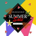 Summer Sale banner, hot season discount poster vol 5 Royalty Free Stock Photo