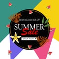 Summer Sale banner, hot season discount Summer Sale banner, hot season discount poster. vol 2 Royalty Free Stock Photo