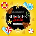 Summer Sale banner, hot season discount poster vol 1 Royalty Free Stock Photo