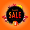Summer sale vector banner set with 50 off discount text and summer elements in colorful backgrounds for web shopping promotions 1 Royalty Free Stock Photo