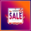 Summer sale vector banner set with 50 off discount text and summer elements in colorful backgrounds for web shopping promotions 3 Royalty Free Stock Photo
