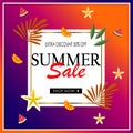 Summer sale vector banner set with 50 off discount text and summer elements in colorful backgrounds for web shopping promotions 5 Royalty Free Stock Photo