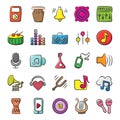 Musical Devices Doodle Icons Pack