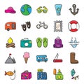 Pack Of Travel Doodle Icons