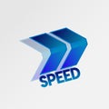Simple brand name speed or speed symbol.