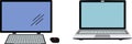 Personal computer and Laptop  vector Royalty Free Stock Photo