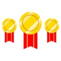 Vector illustration of a gold badge