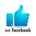 Like Us on Facebook Like Thumb icon Thumb Up Sign Business, feedback illustrations on white background