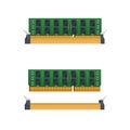 RAM memory. Computer memory, vector illustration Royalty Free Stock Photo