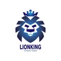 Blue head lion king logo