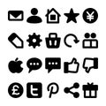 Social Media - 20 icons image.