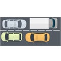 Traffic. Cars driving on the road, vector illustration