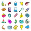 Business Icons in Modern Doodle Style Pack