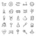 Pack Of Toys Doodle Icons