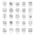 Summer Season Accessories line Icons Pack Royalty Free Stock Photo