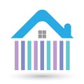 Real estate company family loving holding home house roof icon company illustrations vector design