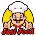 Cartoon Chef Giving Thumbs Up Royalty Free Stock Photo