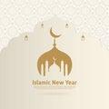 Celebration islamic new year holiday design. Islamic new year background