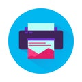 Flat Icon Printer. Single high quality flat symbol of printer for web design or mobile app.