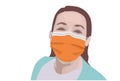 Nurses and doctors in hospitals use surgical mask