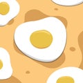 Fried egg cartoon style