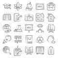 Pack Of Education Doodle Icons Royalty Free Stock Photo