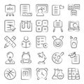 School Education Doodle Icons Pack Royalty Free Stock Photo