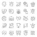 Event and Celebration Doodle Line Icons Pack Royalty Free Stock Photo