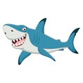 Cartoon funny shark isolated on white background Royalty Free Stock Photo