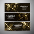 Abstract background with twinkling stars vintage. Vector banners set background. Royalty Free Stock Photo